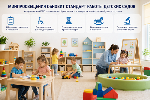 Минпросвещения обновит стандарт работы детских садов