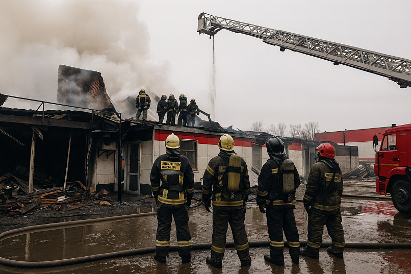 В Сургуте возбуждено уголовное дело после возгорания в пекарне в поселке Дорожном